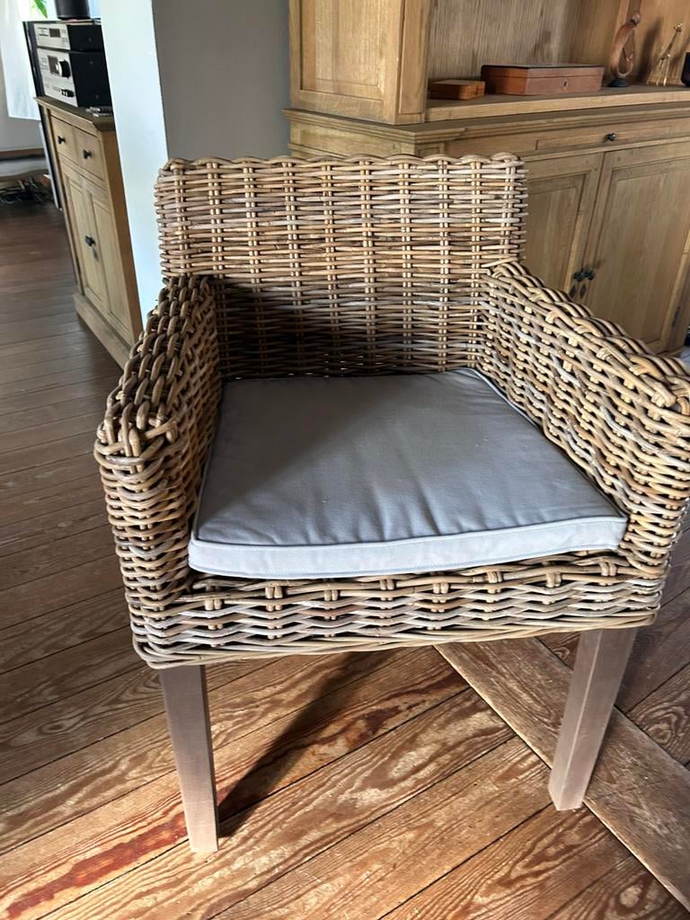 4 Landelijke stoelen voor binnen of overdekt terras., Enlèvement, Comme neuf