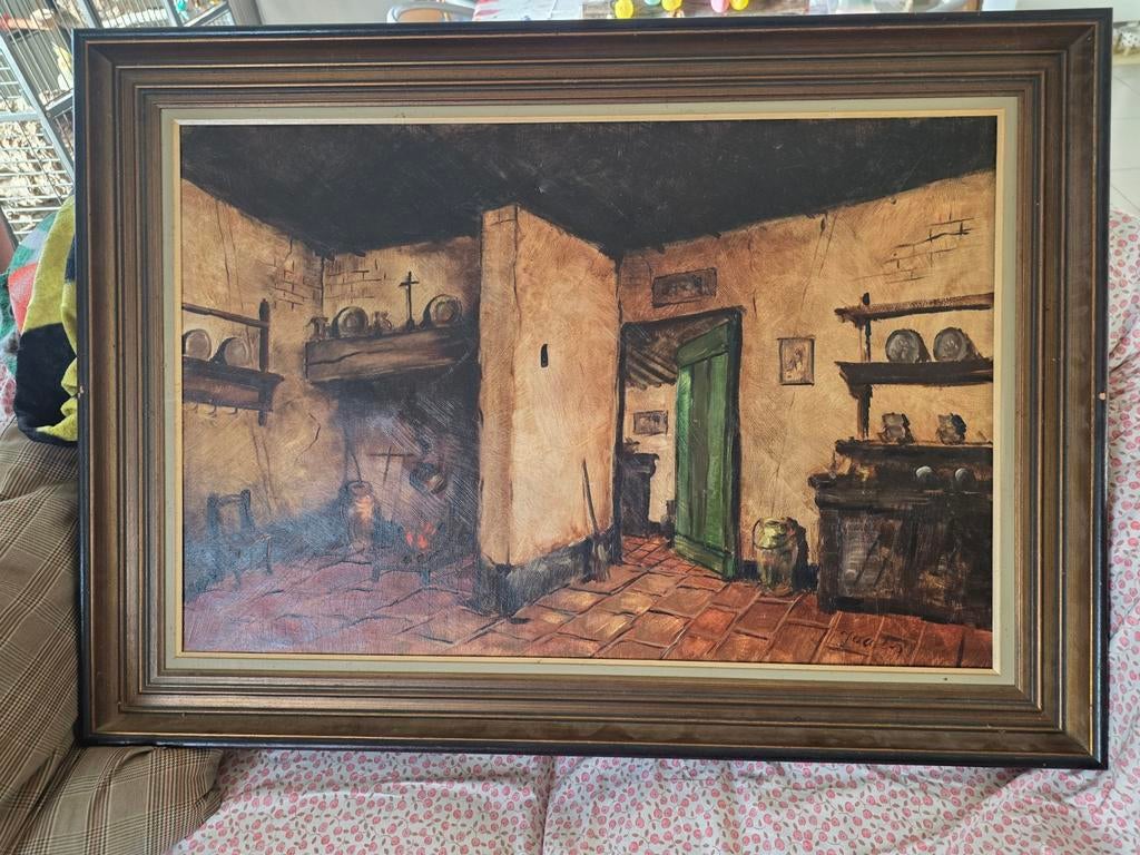 Mooi schilderij van jaren 1900 getekend door Jacob, Antiek en Kunst, Ophalen