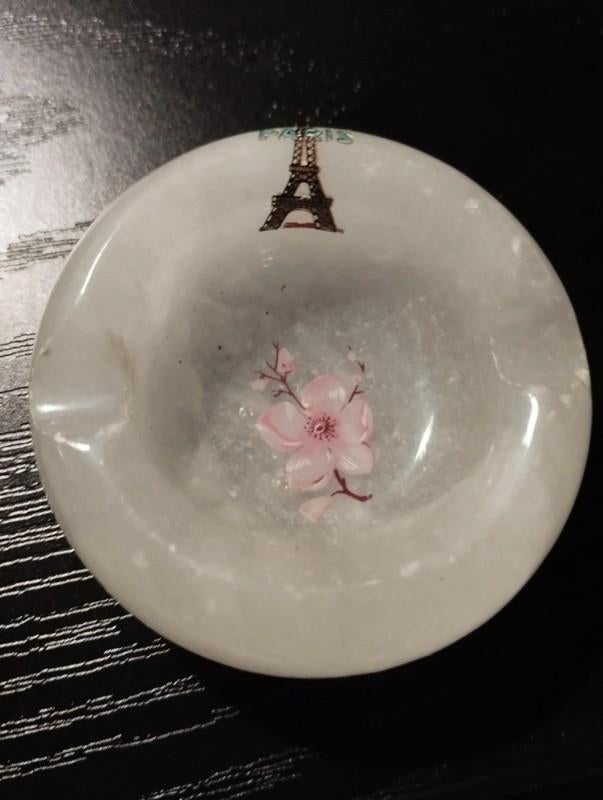cendrier vintage "Paris" en jade, Antiquités & Art, Enlèvement