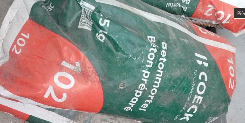 12 sacs béton prêt à l’emploi IB COECK 25 kg, Doe-het-zelf en Bouw, Overige Doe-Het-Zelf en Bouw, Zo goed als nieuw, Ophalen