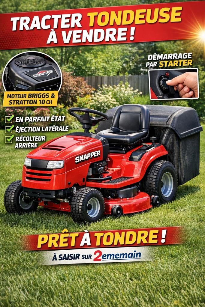 Tracteurs tondeuse snapper, Enlèvement ou Envoi