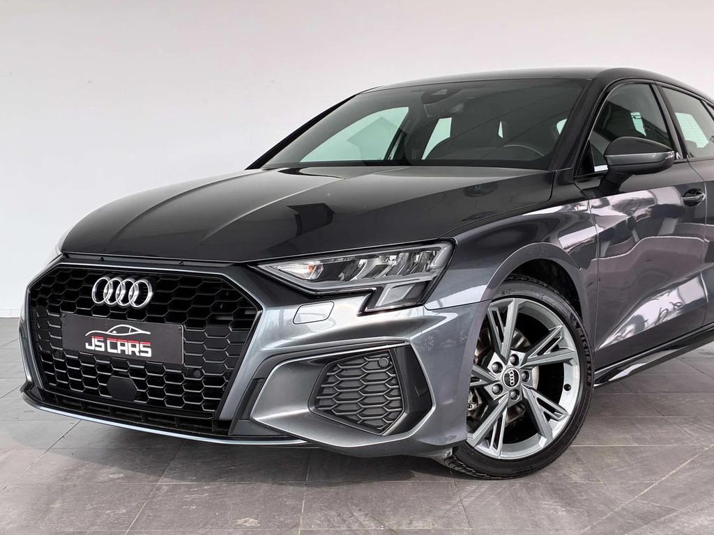 Audi A3 SPORTBACK2.0TDi FULL SLINE-1ERPRO-COCKPIT-JANTES18, Argent ou Gris, Achat, Euro 6, Entreprise