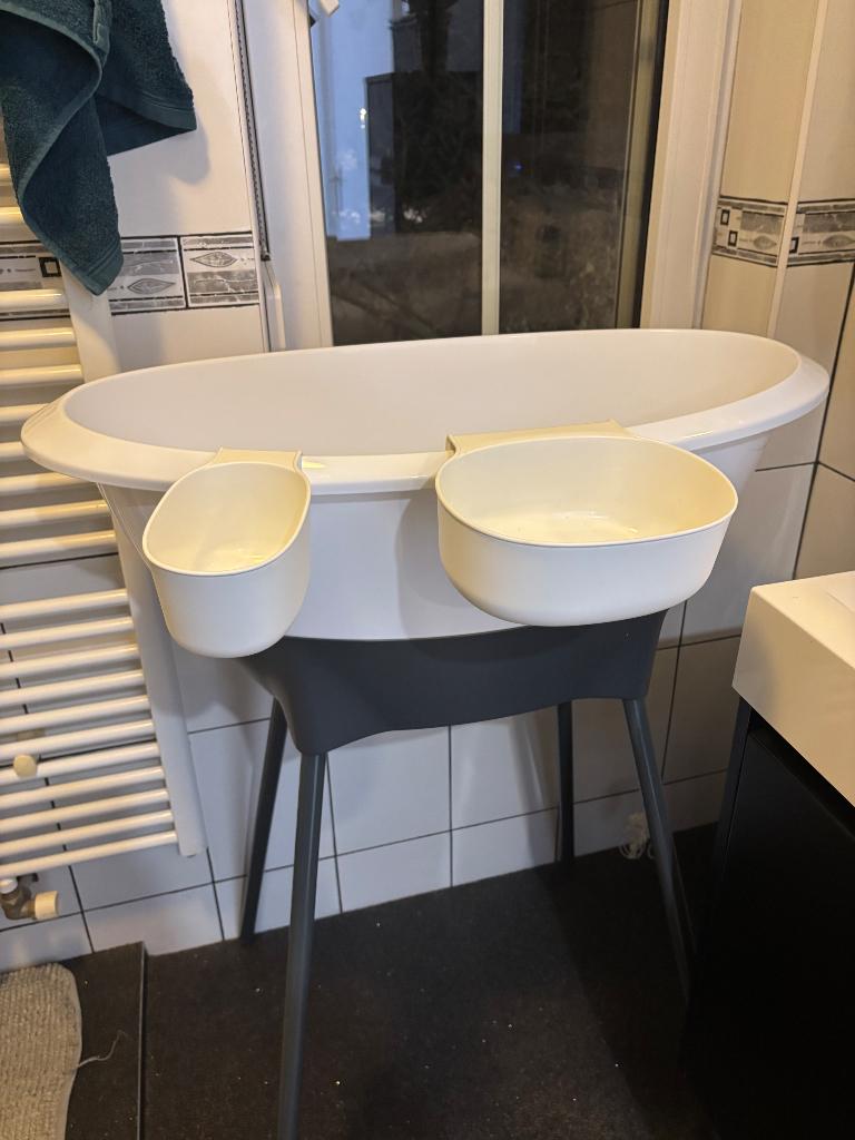 Babybad met staander, Kinderen en Baby's, Badjes en Verzorging, Ophalen, Zo goed als nieuw, Badje