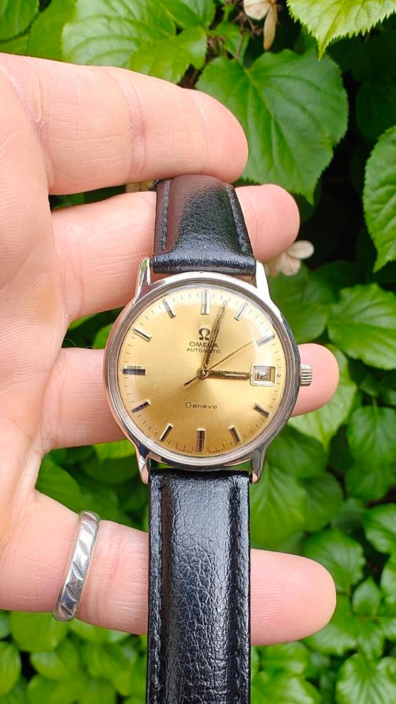 Omega Genève automatic 1960–1969, Enlèvement ou Envoi, Acier, Cuir, Omega