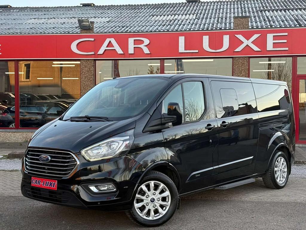 Ford Tourneo Custom 2.O LONG TITANIUM VIP GPS 8PLACES, Auto's, Ford, Stof, 4 cilinders, Zwart, Bedrijf