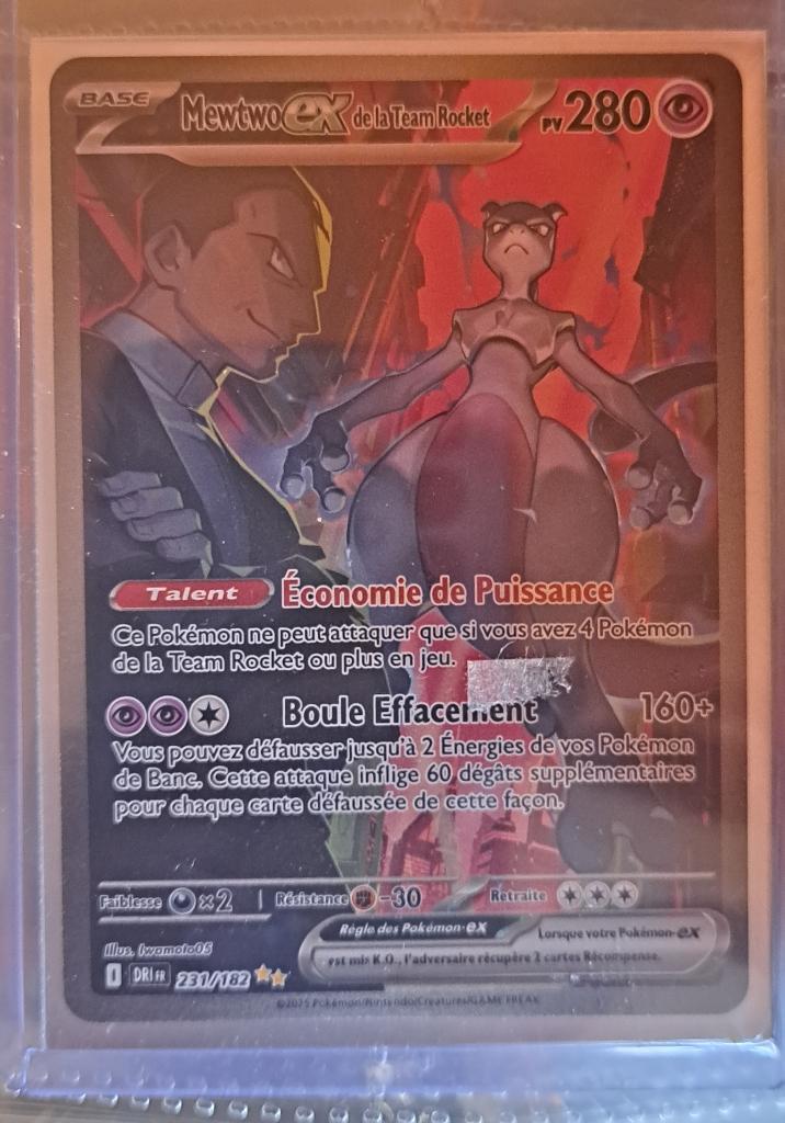 Carte pokemon Mewtwo ex de la TeamRocket, Collections, Enlèvement, Neuf, Carte(s) à jouer