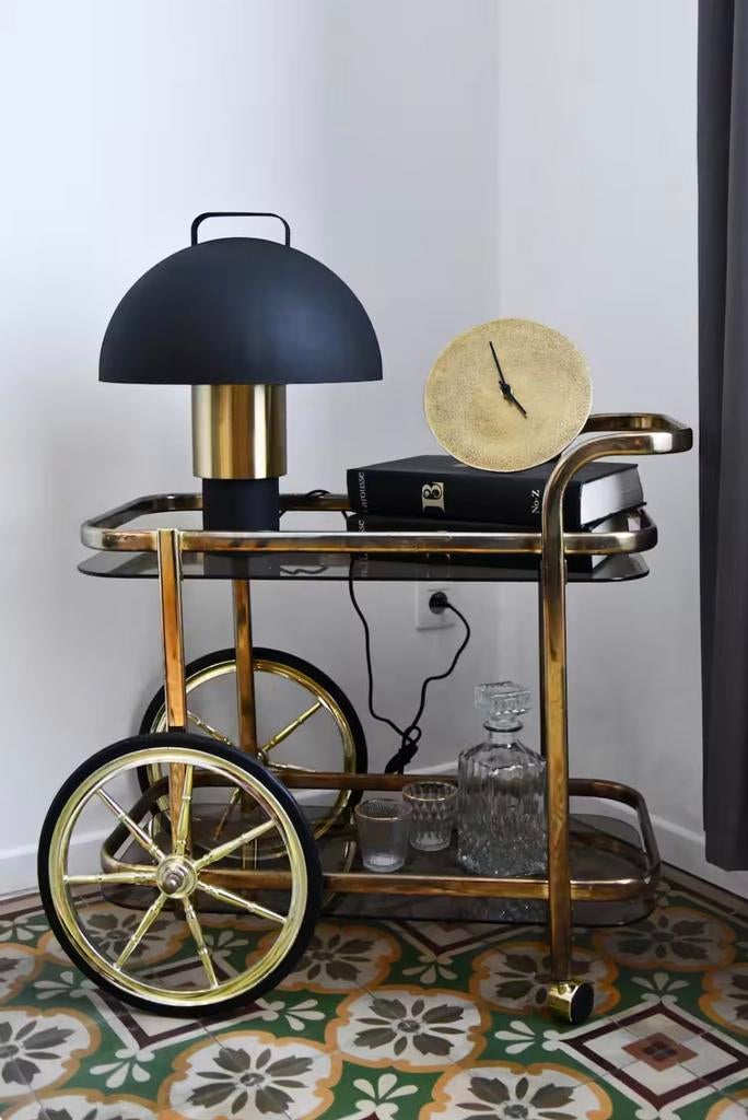 Desserte / chariot de bar vintage – années 60/70, Maison & Meubles, Enlèvement, Utilisé