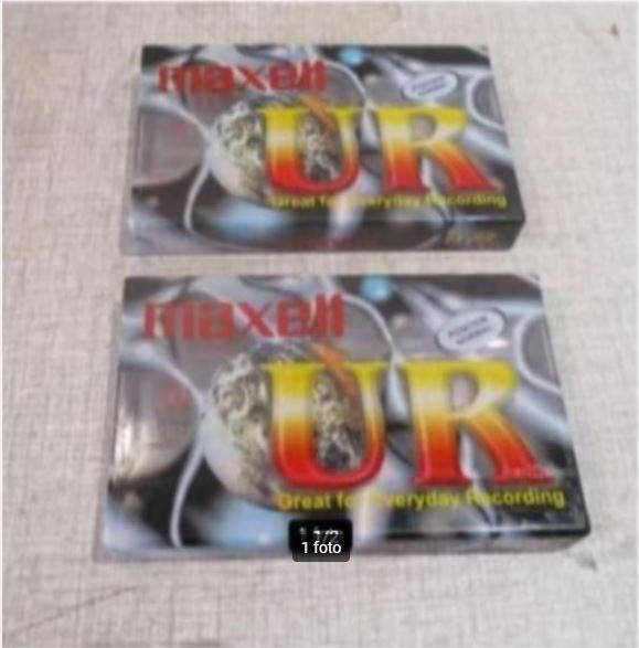 2 Nieuwe Cassettebandjes Maxell UR60 - SEALED, Ophalen of Verzenden, Nieuw in verpakking, Onbespeeld