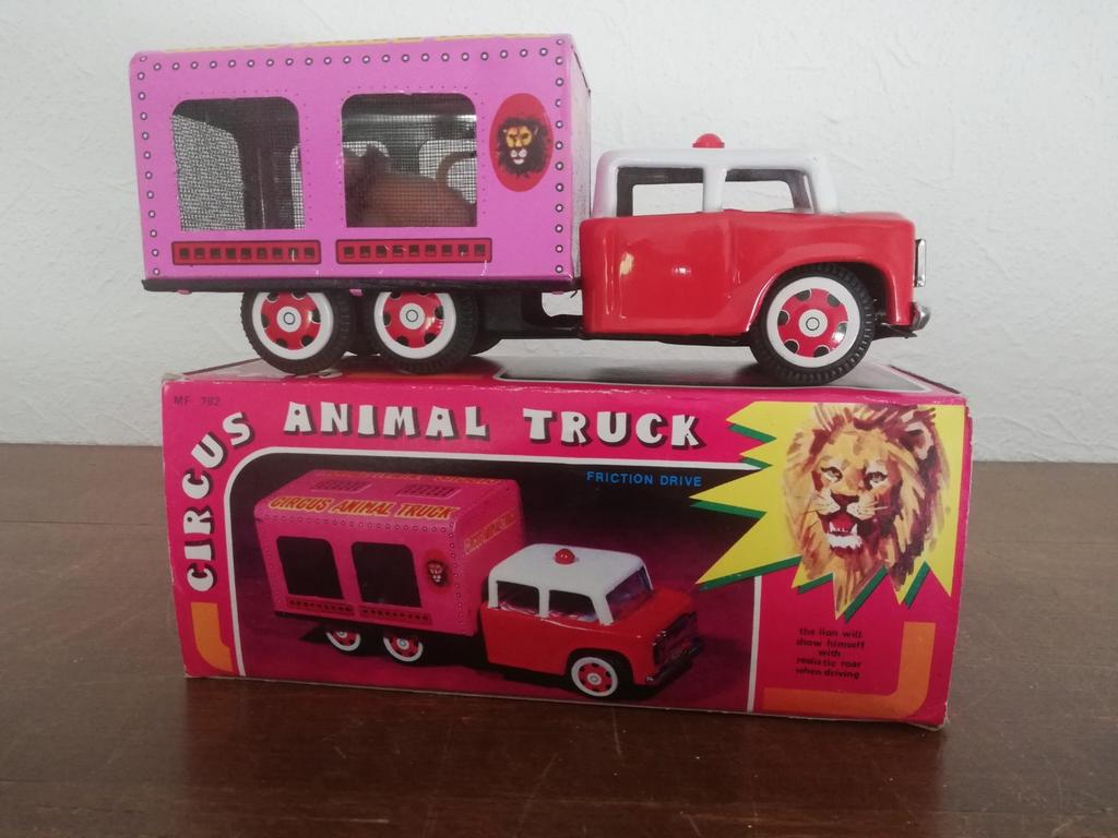Ancien camion animalier de cirque en étain, Chine, Enlèvement ou Envoi
