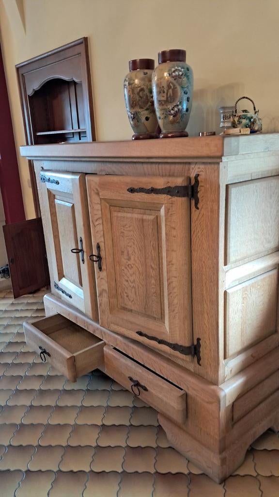 Salle à manger en chêne massif, Huis en Inrichting, Complete eetkamers, Ophalen