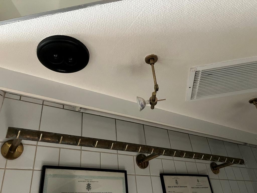 Vintage koperen worstenrek / butcher rail wandmodel, Ophalen of Verzenden, Koper