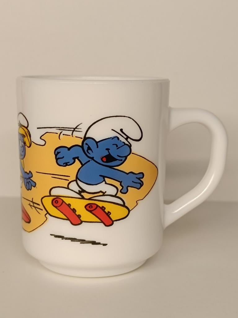 Smurfen Peyo Arcopal 1990 vintage mok, Verzamelen, Smurfen, Ophalen of Verzenden