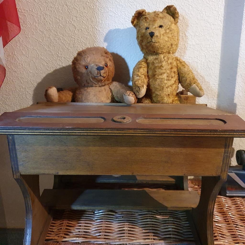 Mini pupitre d'école poupées et ours l.50 h40 p.44cm, Enlèvement