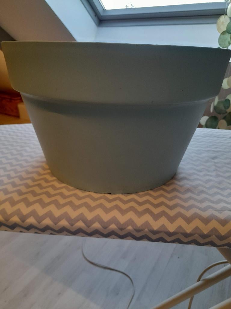 (Schaal)bloempot mintkleurig Elho, 25 tot 40 cm, Kunststof, Rond, Ophalen of Verzenden