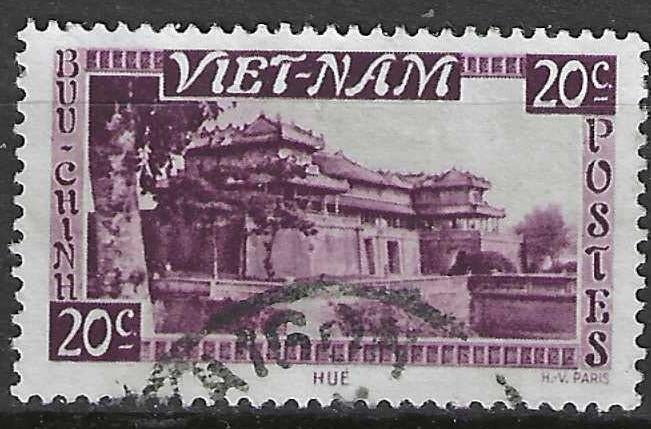 Vietnam 1951 - Yvert 2 - Keizerlijk Paleis van Hue (ST), Verzenden, Gestempeld