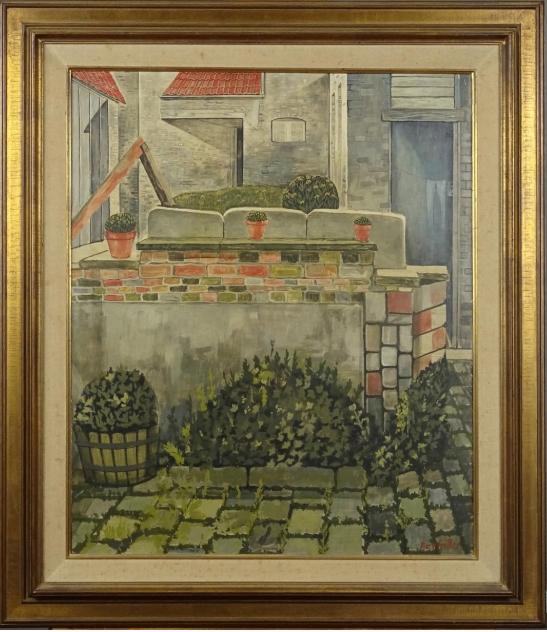 huile sur panneau signe piet gilles, Antiek en Kunst, Ophalen of Verzenden