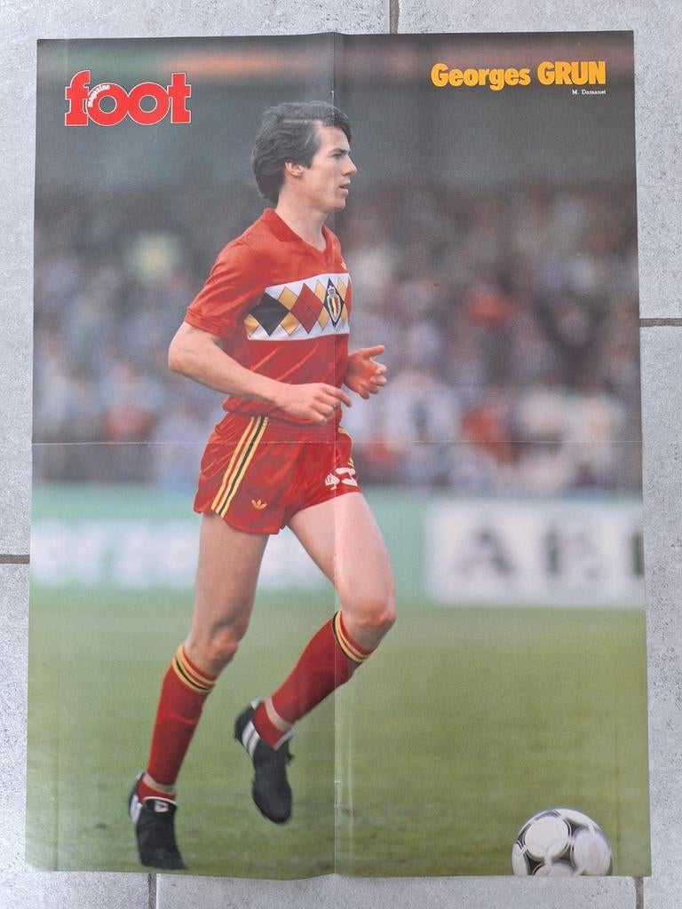 Georges Grun, RSC Anderlecht, Rode Duivels, poster, Ophalen of Verzenden, Zo goed als nieuw