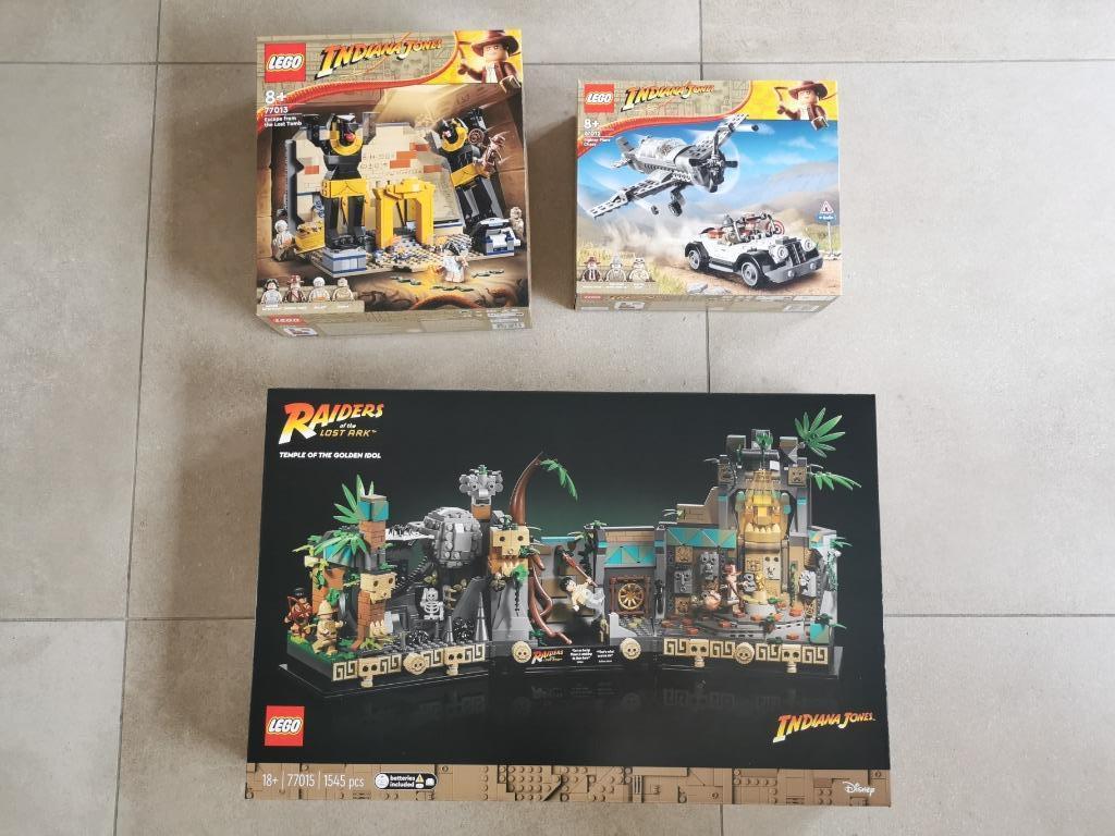 Set van 3 nieuwe Indiana Jones Lego (77012, 77013, 77015), Ophalen of Verzenden, Nieuw, Complete set, Lego