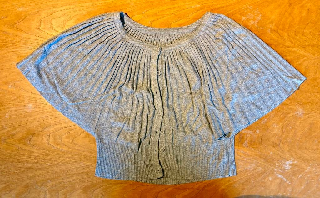 Grijze cardigan, Ophalen of Verzenden, Gedragen, Maat 38/40 (M), Grijs