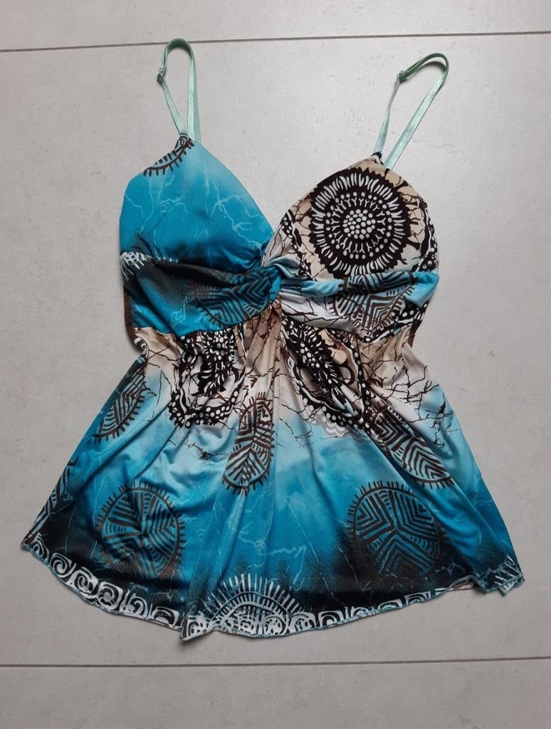 Top bleu et beige Amélie Amélie taille unique, Sans manches, Amélie Amélie, Enlèvement ou Envoi, Comme neuf