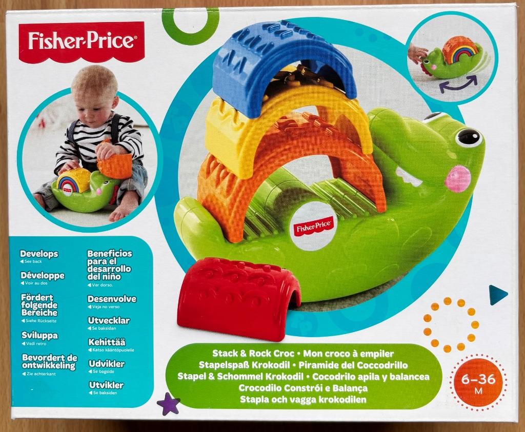Baby cadeau - Fisher-Price - Stapel & Schommel Krokodil, Enlèvement ou Envoi, Comme neuf, Set de jeu