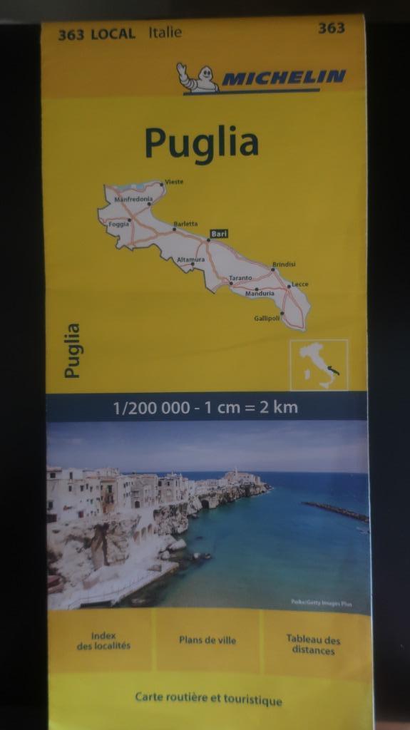 Carte routière Michelin Les Pouilles 2025, Livres, Michelin, Comme neuf, Enlèvement, Autres types