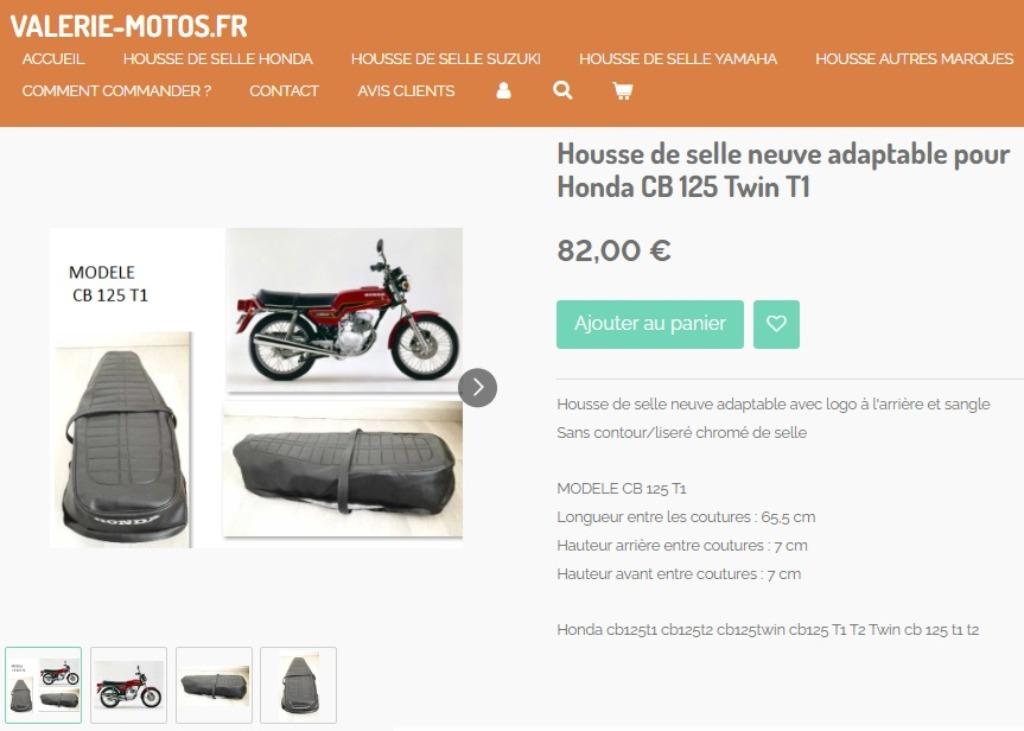 Housse de selle neuve Honda CB 125 Twin T1 ou T2, Motos, Envoi, Neuf