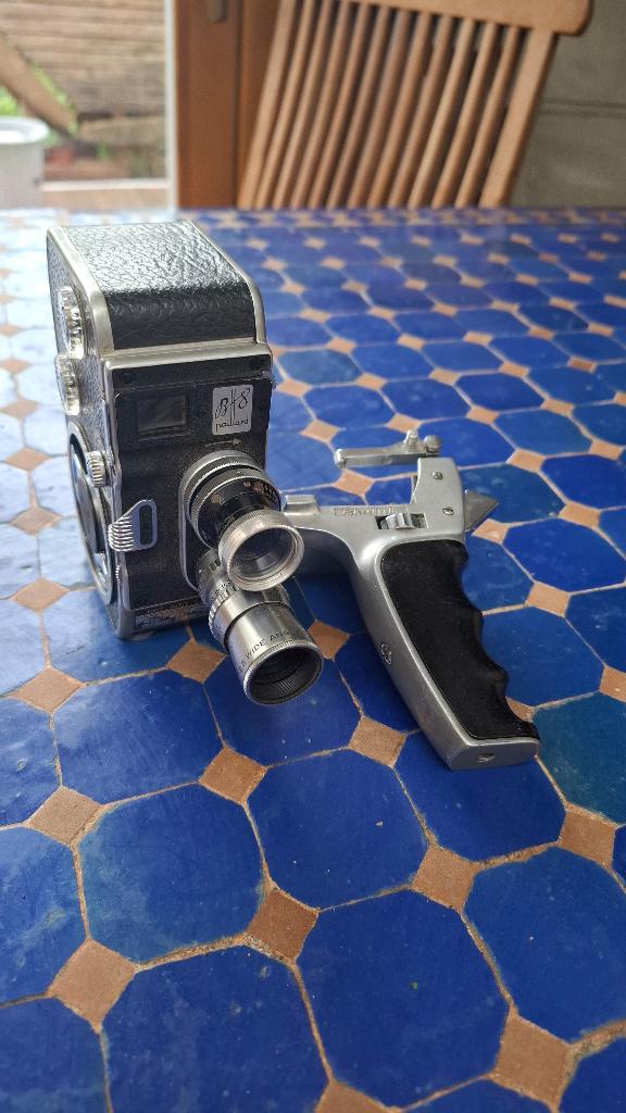Bolex B8 + Elgeet 6,5 mm en Yvar 13 mm, Ophalen of Verzenden, 1940 tot 1960, Filmcamera