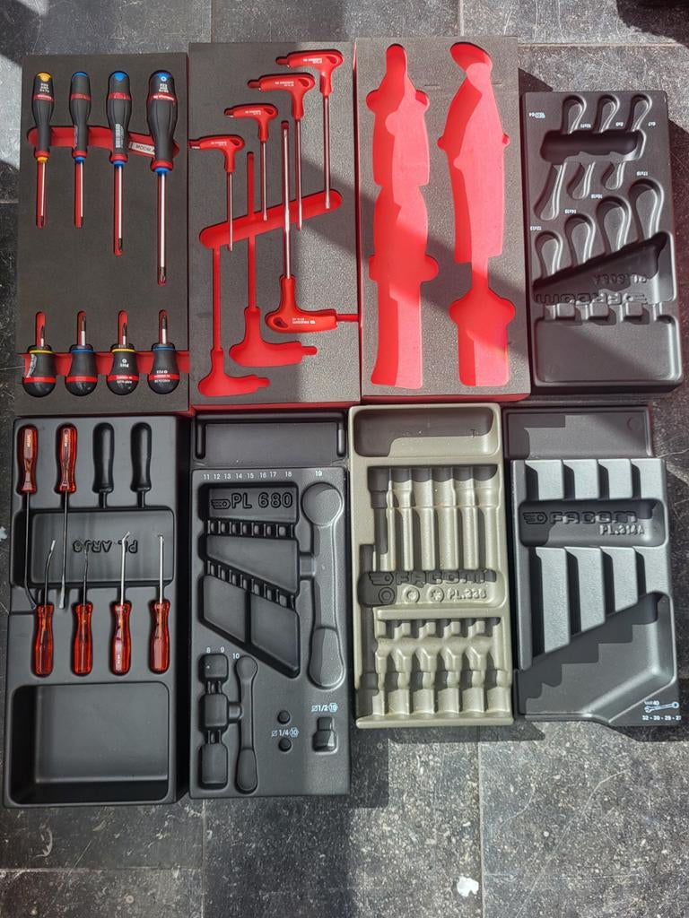 Facom gereedschapskar modules leeg en gevuld nieuw, Enlèvement, Remplie