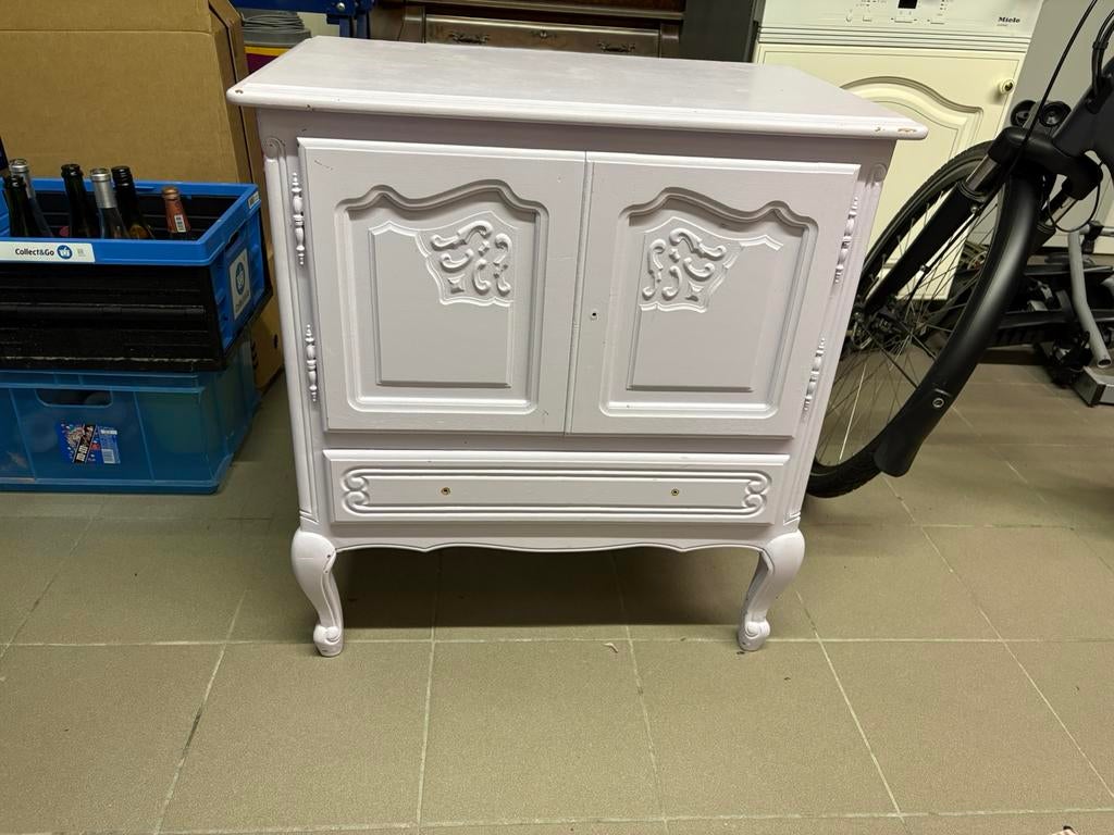 Antiek geschilderde kast, Huis en Inrichting, Kasten | Overige, Ophalen, Gebruikt