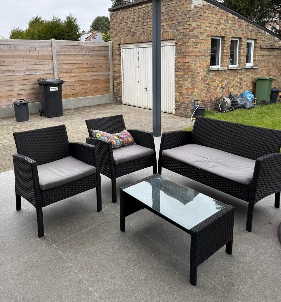 Tuinset met tafel, Tuin en Terras, Ophalen, Gebruikt, 4 zitplaatsen, Tuinset