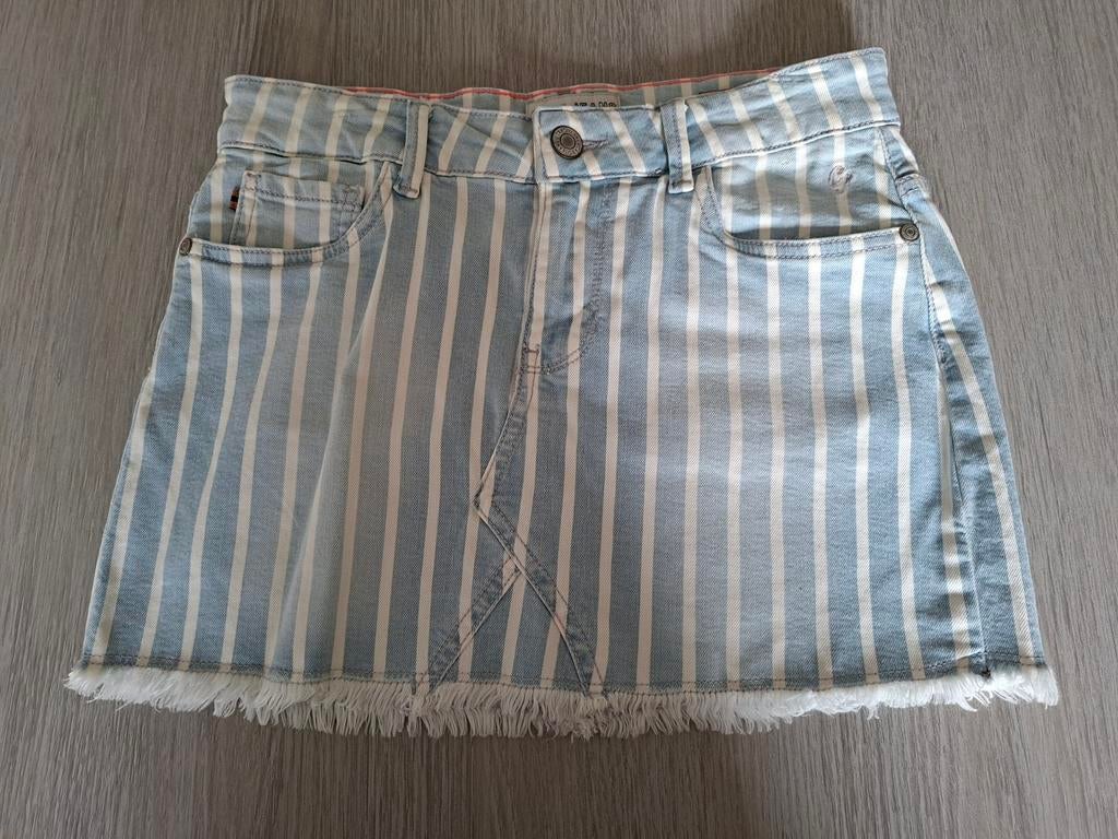 Rokje licht blauw met witte strepen Cars Jeans 164, Meisje, Ophalen of Verzenden, Zo goed als nieuw, Jurk of Rok