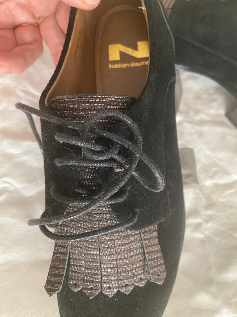 Schoenen Nathan baume, Ophalen, Zwart, Lage of Enkellaarzen, Nathan baume