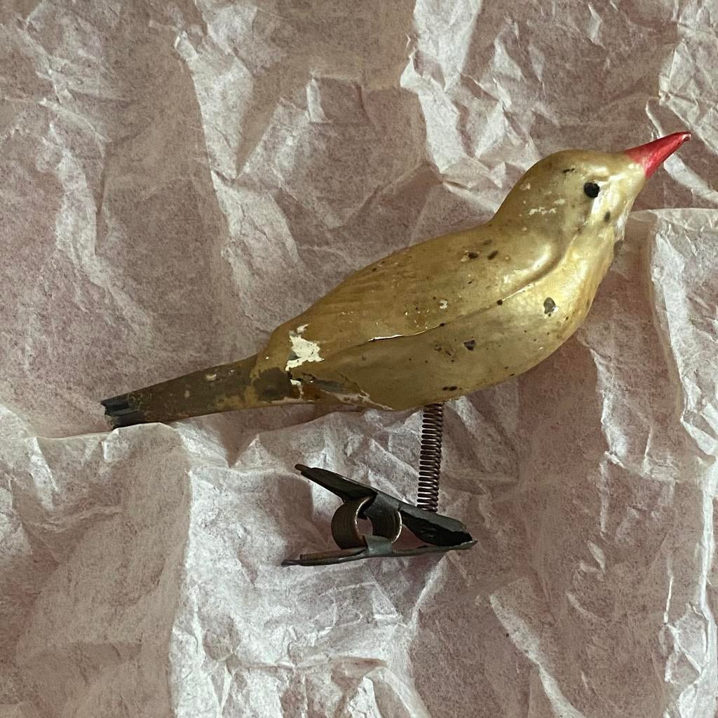 Boule Noel, oiseau sur pince, Enlèvement ou Envoi