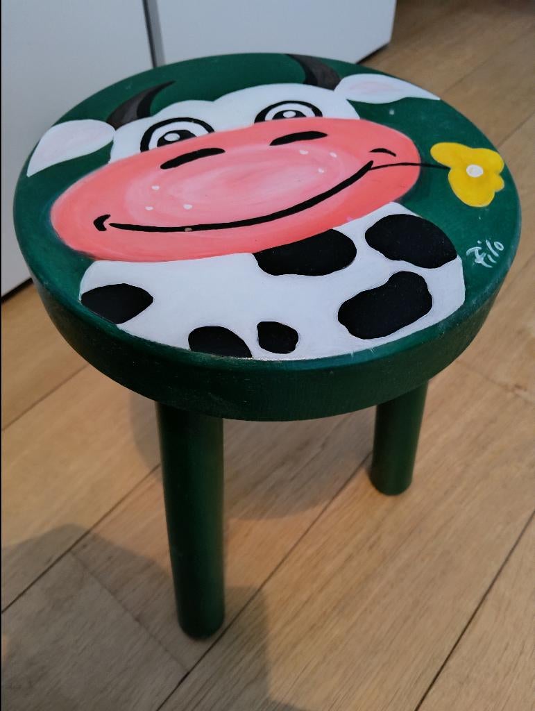 Tabouret paint, Maison & Meubles, Tabourets, Enlèvement, Comme neuf, Bois