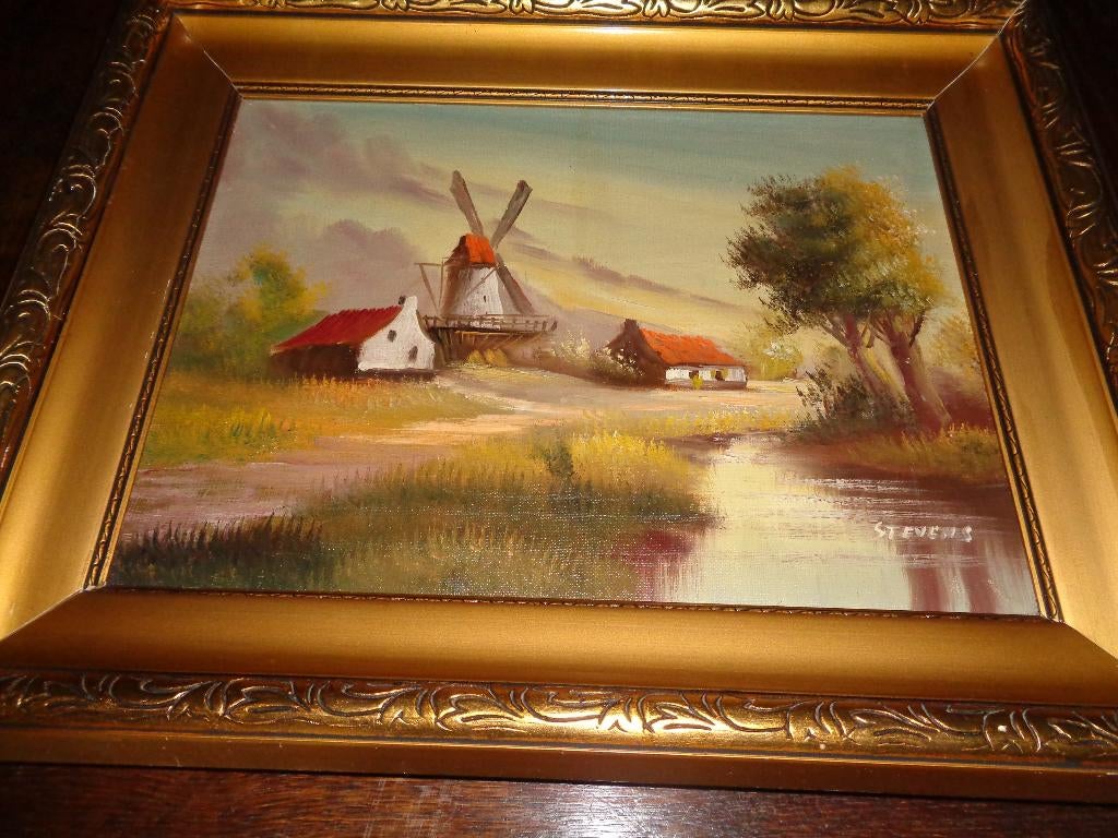 *Stevens -Mooie schilderij - Vermeld in ARTO, PIRON, BAS.., Ophalen of Verzenden