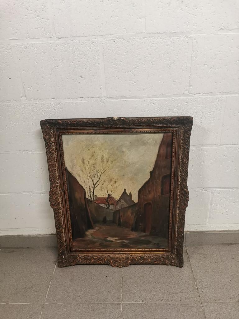 Schilderij EMBO: huis met binnenkoer, Ophalen