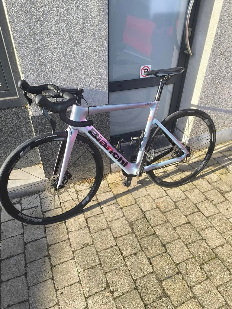 Racefiets Bianchi aria e-bike disc full carbon als nieuw, Ophalen, Carbon