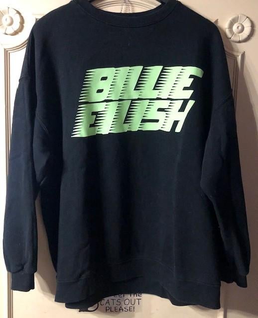 Billie Eilish sweater LARGE zwart, H&M, Zwart, Maat 42/44 (L), Ophalen of Verzenden