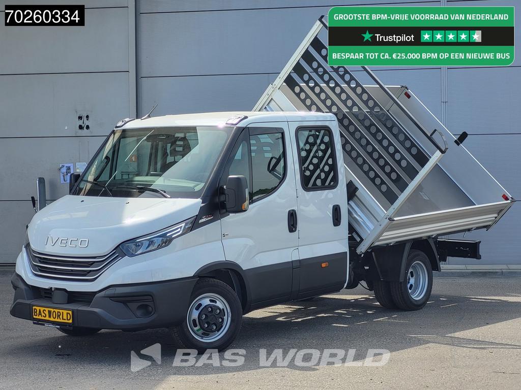 Iveco Daily 35C21 BPM VRIJ! 3-Zijdige Kipper Dubbel Cabine 2, Auto's, Bestelwagens en Lichte vracht, Stof, Euro 6, Iveco, Bedrijf