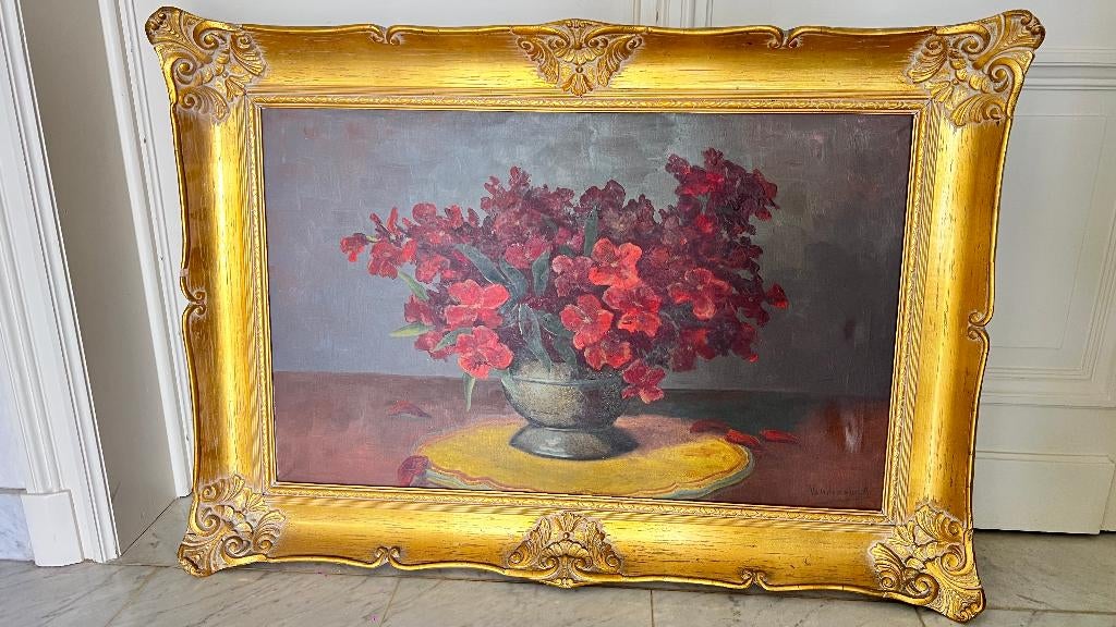 Antiek schilderij bloemen, Antiek en Kunst, Ophalen