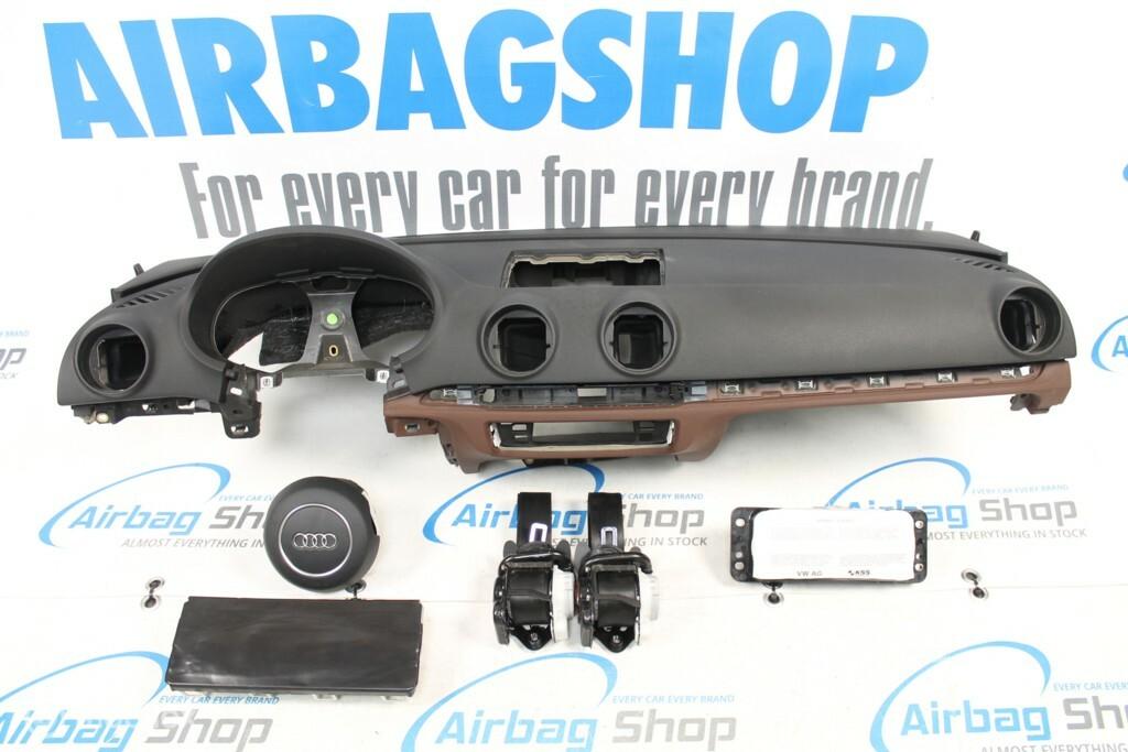 Airbag set - Dashboard zwart/bruin 3 spaak Audi A3 8V, Auto-onderdelen, Dashboard en Schakelaars