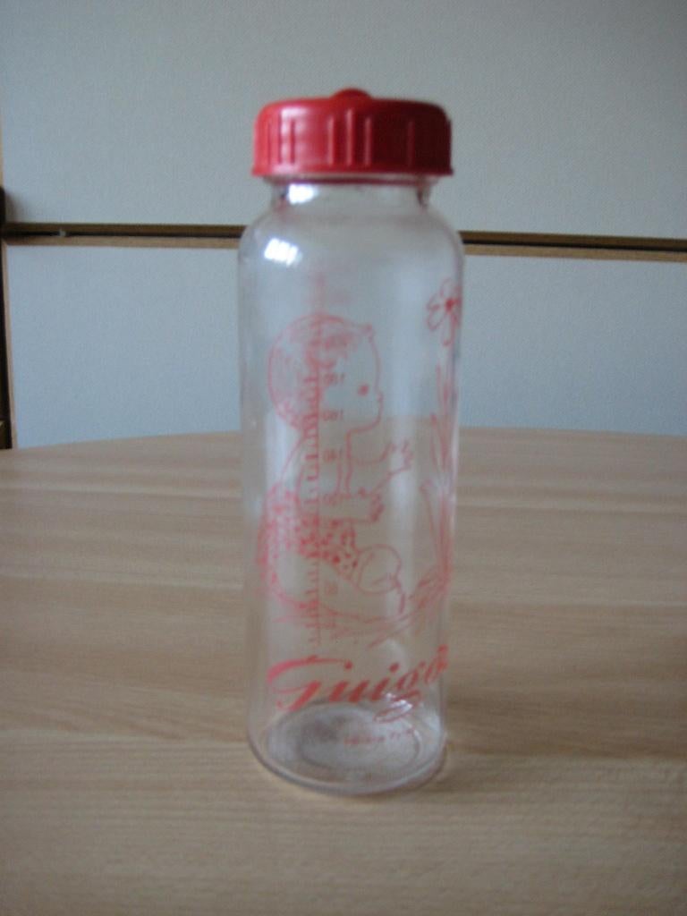 Pyrex retro glazen babyfles Guigoz, Ophalen of Verzenden, Overige typen