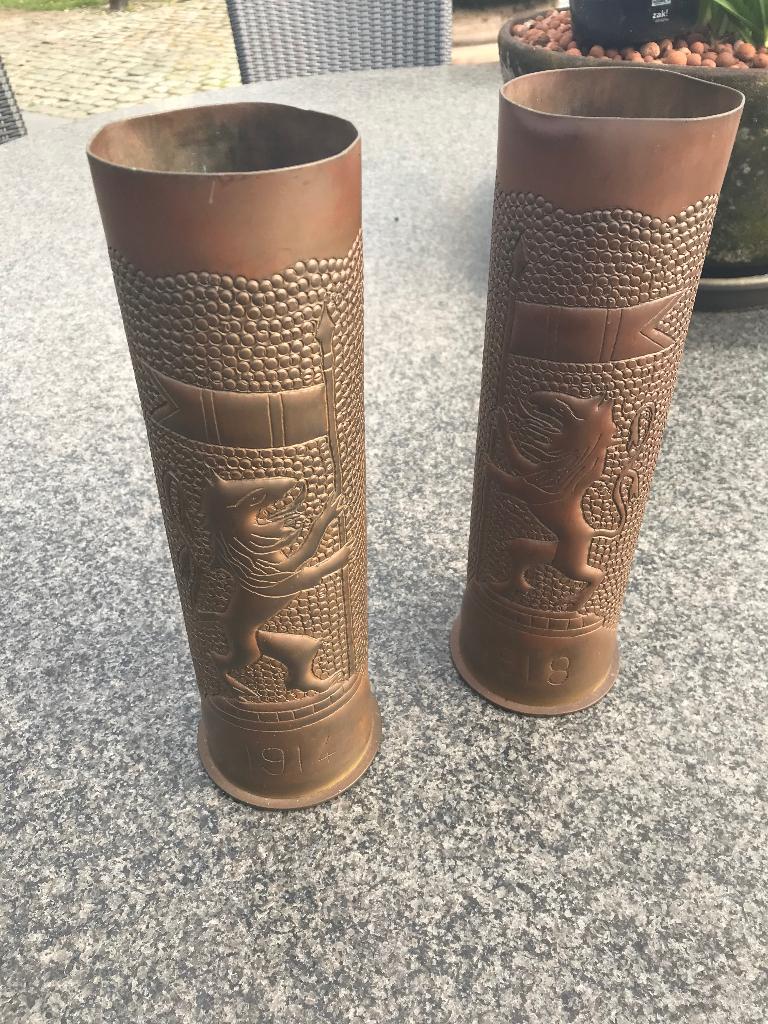 2 x obussen wo1, Verzamelen, Ophalen of Verzenden