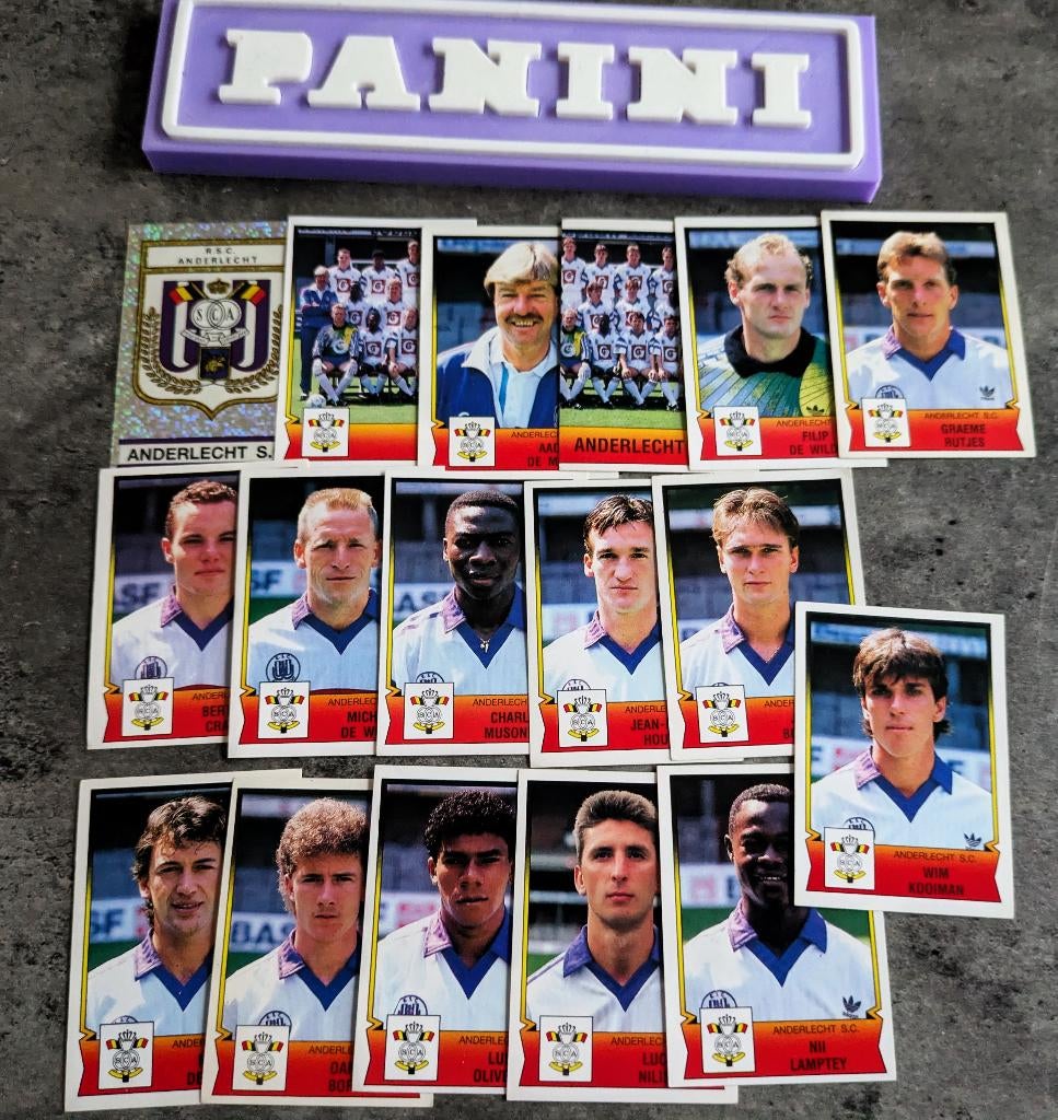 PANINI FOOTBALL 92 ANDERLECHT 17 STICKERS 1992 VOETBAL, Verzenden, Nieuw