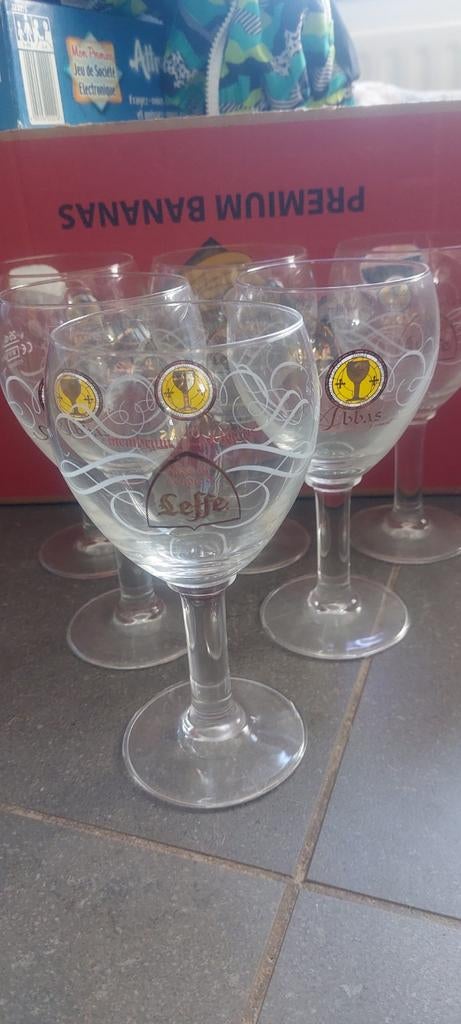 6 verres leffe abbas  25cl, Enlèvement ou Envoi, Leffe