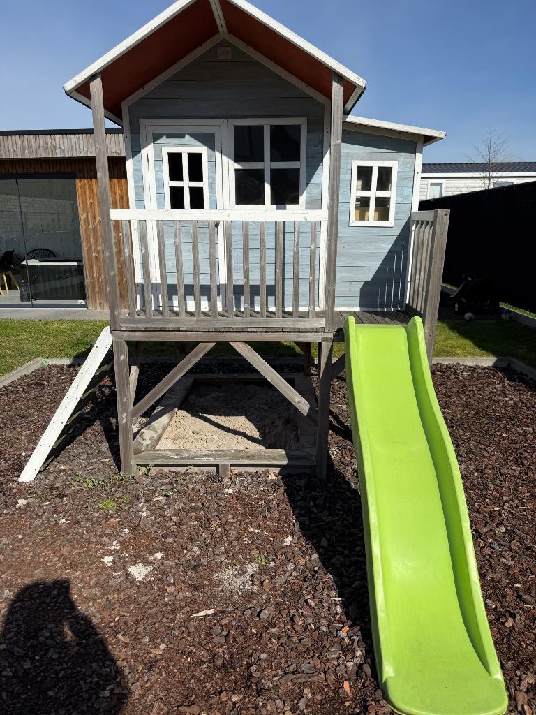 Exit loft 550 speelhuis (met zandbak), Kinderen en Baby's, Speelgoed | Buiten | Speelhuisjes, Ophalen, Gebruikt, Hout