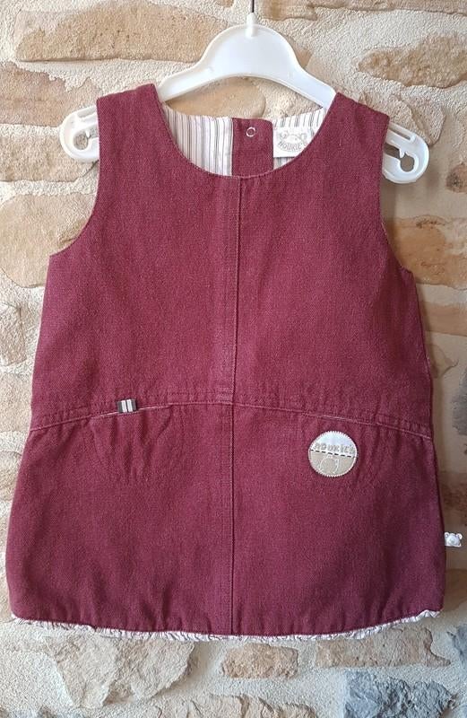 NOUKIE'S - Joie robe bordeaux - T.18 mois/80 cm, Enfants & Bébés, Robe ou Jupe, Enlèvement ou Envoi, Noukie's, Utilisé