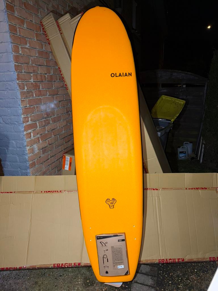 Planche de surf mousse 100 renforcé, Watersport en Boten, Golfsurfen, Ophalen, Nieuw, Met vinnen