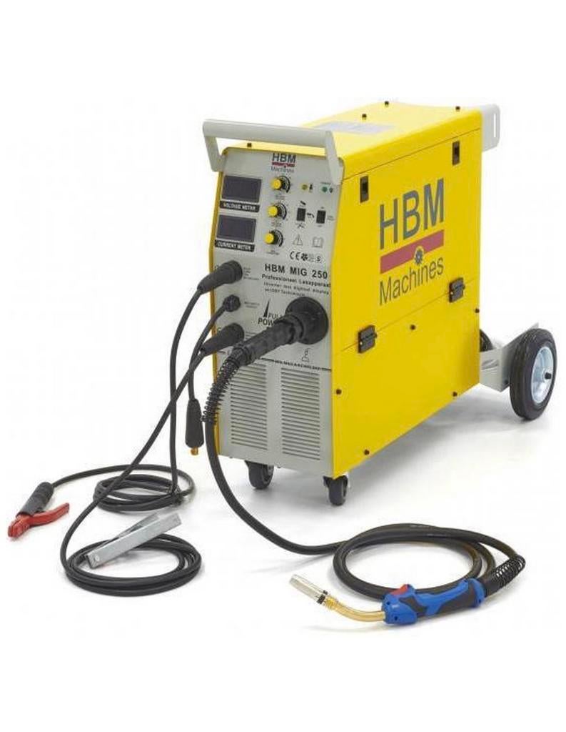 HBM MIG250 Professioneel Lasapparaat met Digitaal Display, Doe-het-zelf en Bouw, Gereedschap | Lasapparaten, Ophalen, Zo goed als nieuw